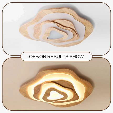 Lustre LED moderne en bois pour loft et chalet connecté — LZ4X9P2