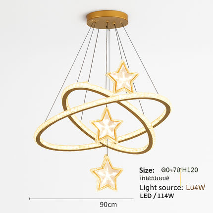 lustre led moderne en cristal pour éclairage intérieur