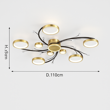 Lustre LED moderne en cristal pour éclairage intérieur — LZ7XQ2
