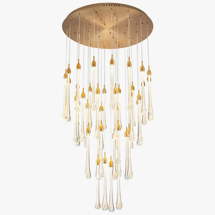 Lustre LED moderne en cristal pour escalier spacieux — LZ4X9P2