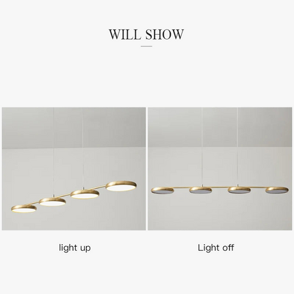 Lustre LED moderne en cuivre noir pour intérieur élégant — LZ4X9T2