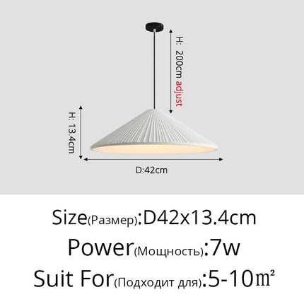 lustre led moderne en forme de chapeau pour éclairage intérieur