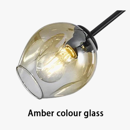 lustre à led moderne en verre à bulles design élégant pour intérieur