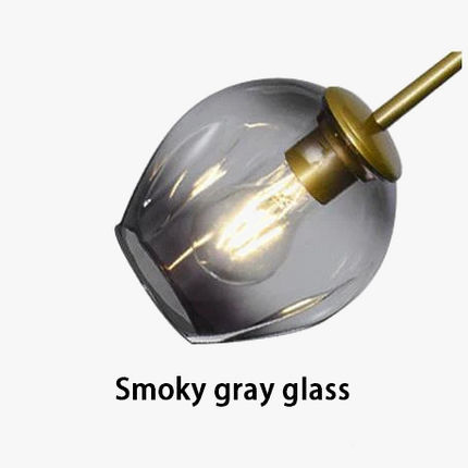 lustre à led moderne en verre à bulles design élégant pour intérieur