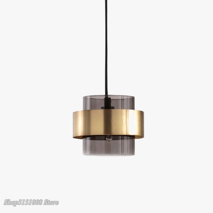 Lustre cylindrique en verre style nordique moderne — LZ4X9P