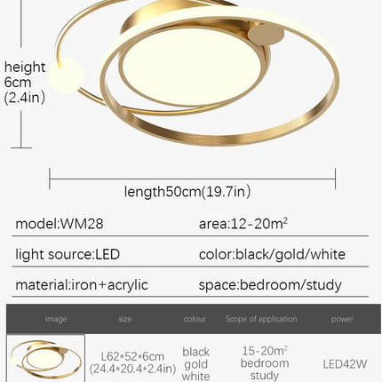 Lustre LED à intensité variable pour intérieur moderne — LZ4X9T