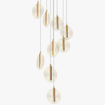 Lustre LED moderne pour escalier en colimaçon et plafond haut — LZ4X9P2