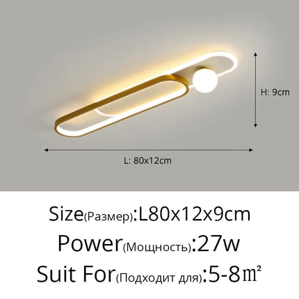 Plafonnier LED moderne pour hall, foyer et maison — LZ4T9XQ