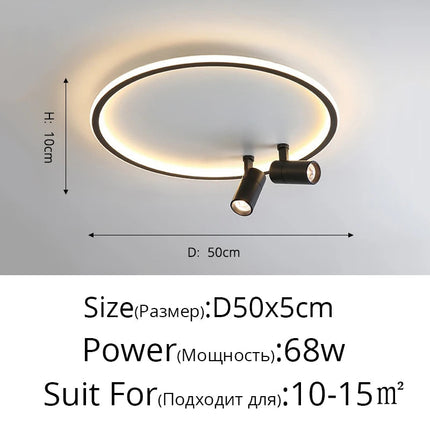 Lustre LED moderne pour intérieur avec projecteur lumineux — LZ4X9T