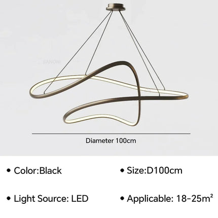 Lustre suspension LED moderne pour décoration intérieure — LZ4T9XJ2