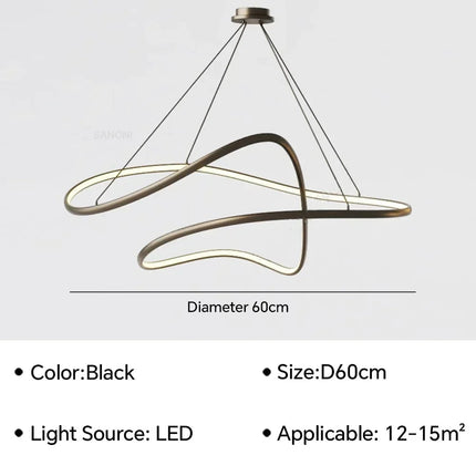Lustre suspension LED moderne pour décoration intérieure — LZ4T9XJ2