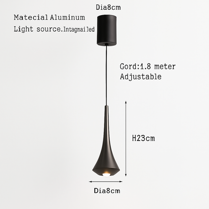 Lustre LED nordique en aluminium à intensité variable anti-éblouissant — LZ4X9T2