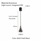 Pearl noir et doré / Chaude - 3000K / 7W Non dimmable