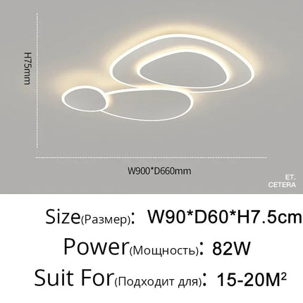 Lustre LED nordique moderne à intensité variable — LZ4D9XQ