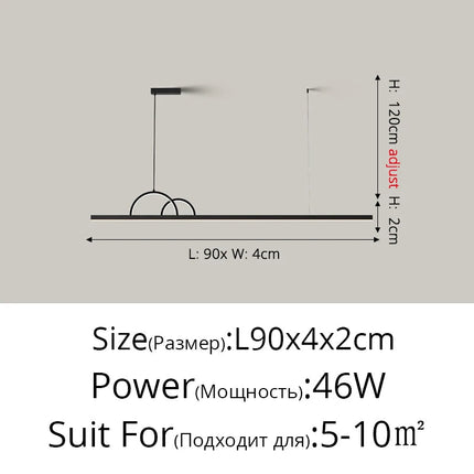 Lustre LED nordique pour éclairage intérieur moderne — LZ4X9T