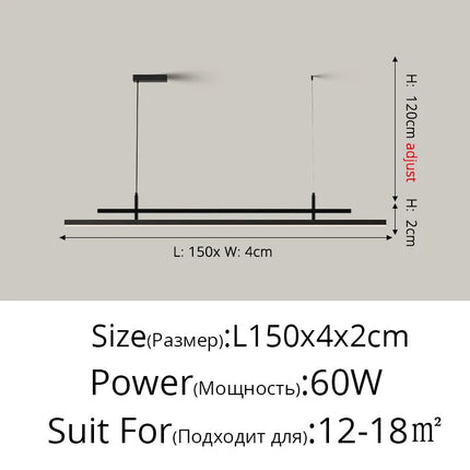 Lustre LED nordique pour éclairage intérieur moderne — LZ4X9T