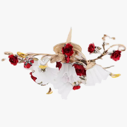 Lustre LED rétro romantique à fleurs pour éclairage chaud — LZ4X9M