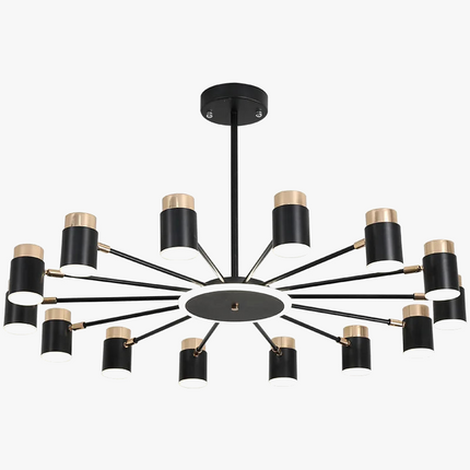 lustre led rotatif en métal avec 3 gradations suspendues