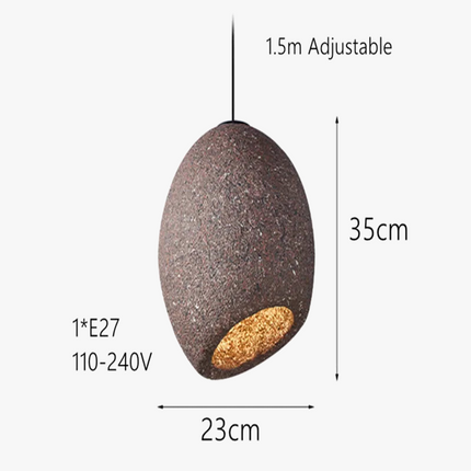 Lustre LED style wabi sabi nordique pour café et restaurant — LZ4XJ9