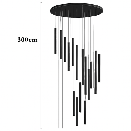 Lustre suspension LED moderne pour villa, loft et hôtel — LZ4X9T1