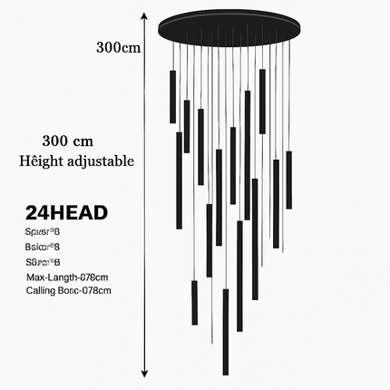 Lustre suspension LED moderne pour villa, loft et hôtel — LZ4X9T1