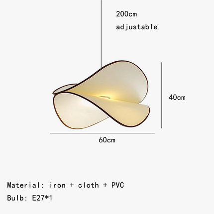 Lustre suspension LED en tissu avec style réglable — LZ4P9XQ