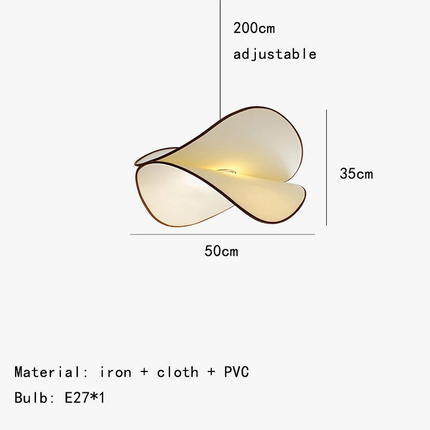 Lustre suspension LED en tissu avec style réglable — LZ4P9XQ