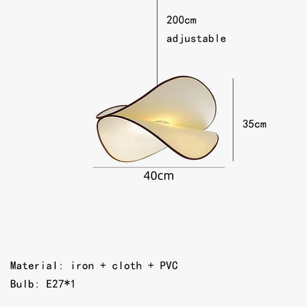Lustre suspension LED en tissu avec style réglable — LZ4P9XQ