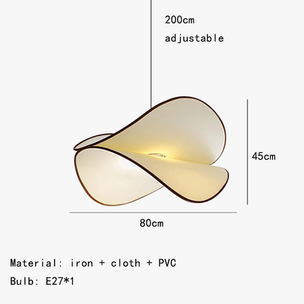 Lustre suspension LED en tissu avec style réglable — LZ4P9XQ