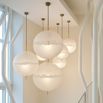 Lustre LED design italien en fibre de verre — LZ7XQ9