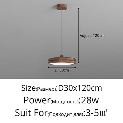 Lustre suspension médiéval style japonais en rondins — LZ4X9T