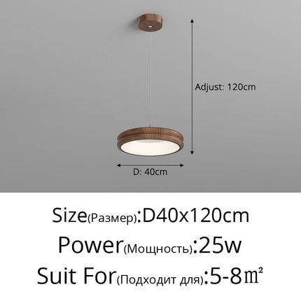 Lustre suspension médiéval style japonais en rondins — LZ4X9T