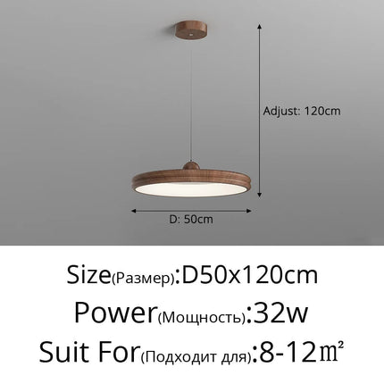 Lustre suspension médiéval style japonais en rondins — LZ4X9T