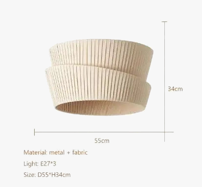 Lustre suspension minimaliste en tissu fait main style wabi sabi — LZ3F9XQ