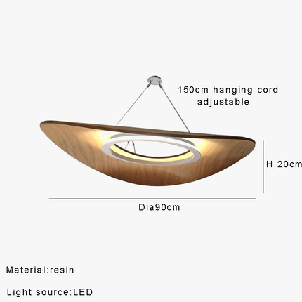 Lustre suspension minimaliste en bois au design danois moderne — LZ4X9T1