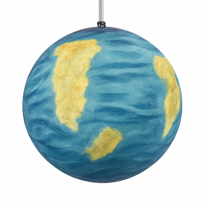 Lustre acrylique suspendu forme planète et lune — LZ4X9P2Q