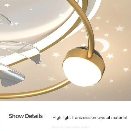 Lustre intérieur avec ventilateur et éclairage intelligent — LZ4X9T