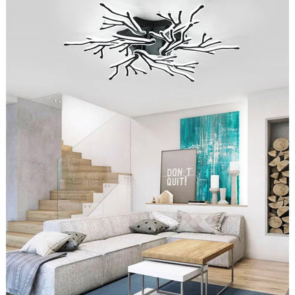Lustre moderne à bras multiples en aluminium avec télécommande — LZ4X9T