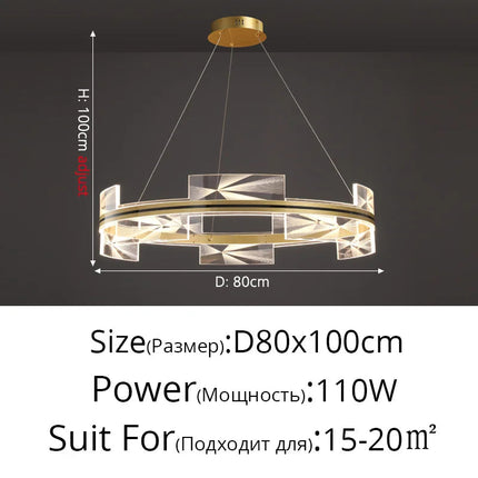 Lustre moderne design géométrique avec cercle doré — LZ4X9Q2F