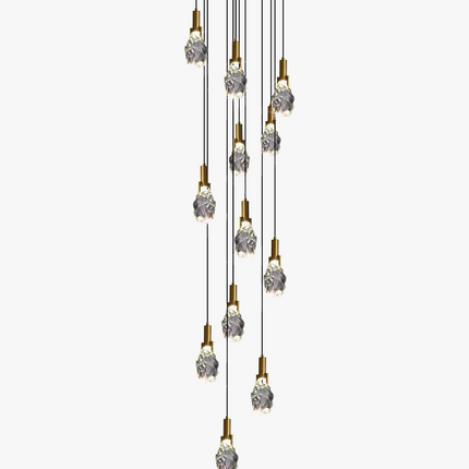 Lustre moderne en cristal pour escalier colimaçon — LZ4X9Q7