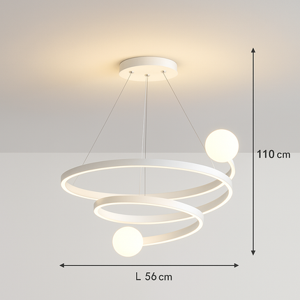 Lustre suspension moderne en spirale pour décoration intérieure — LZ4X9P