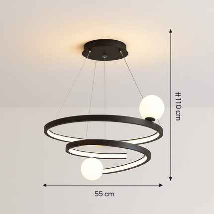 Lustre suspension moderne en spirale pour décoration intérieure — LZ4X9P