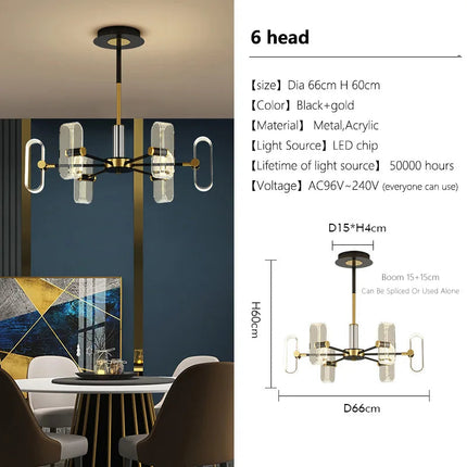 Lustre moderne créatif pour éclairage d'ambiance de luxe — LZ4X9P