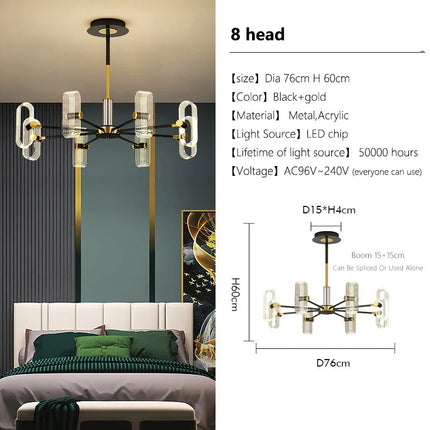 Lustre moderne créatif pour éclairage d'ambiance de luxe — LZ4X9P