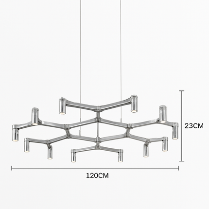 Lustre suspendu moderne en métal avec éclairage réglable — LZ4X9T2