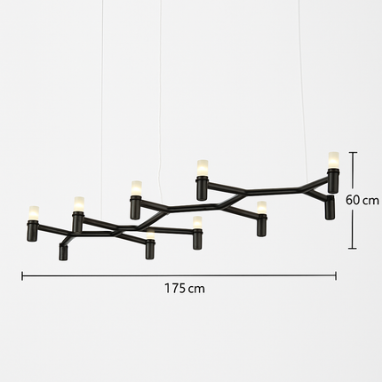 Lustre suspendu moderne en métal avec éclairage réglable — LZ4X9T2