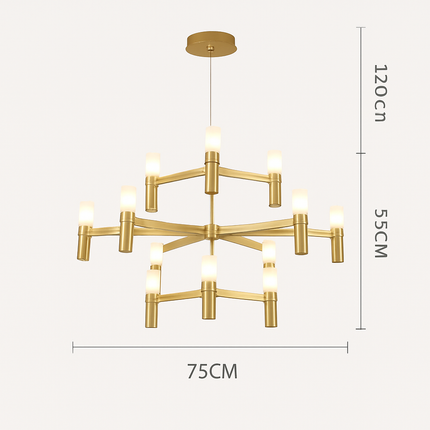 Lustre suspendu moderne en métal avec éclairage réglable — LZ4X9T2