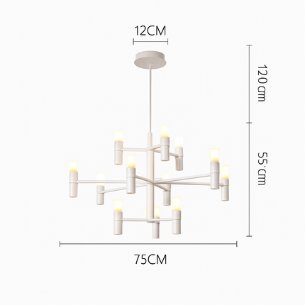 Lustre suspendu moderne en métal avec éclairage réglable — LZ4X9T2