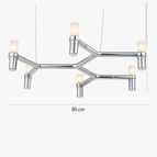 Chrome 1 niveau 6 ampoules / Blanc chaud