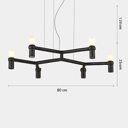 Lustre suspendu moderne en métal avec éclairage réglable — LZ4X9T2